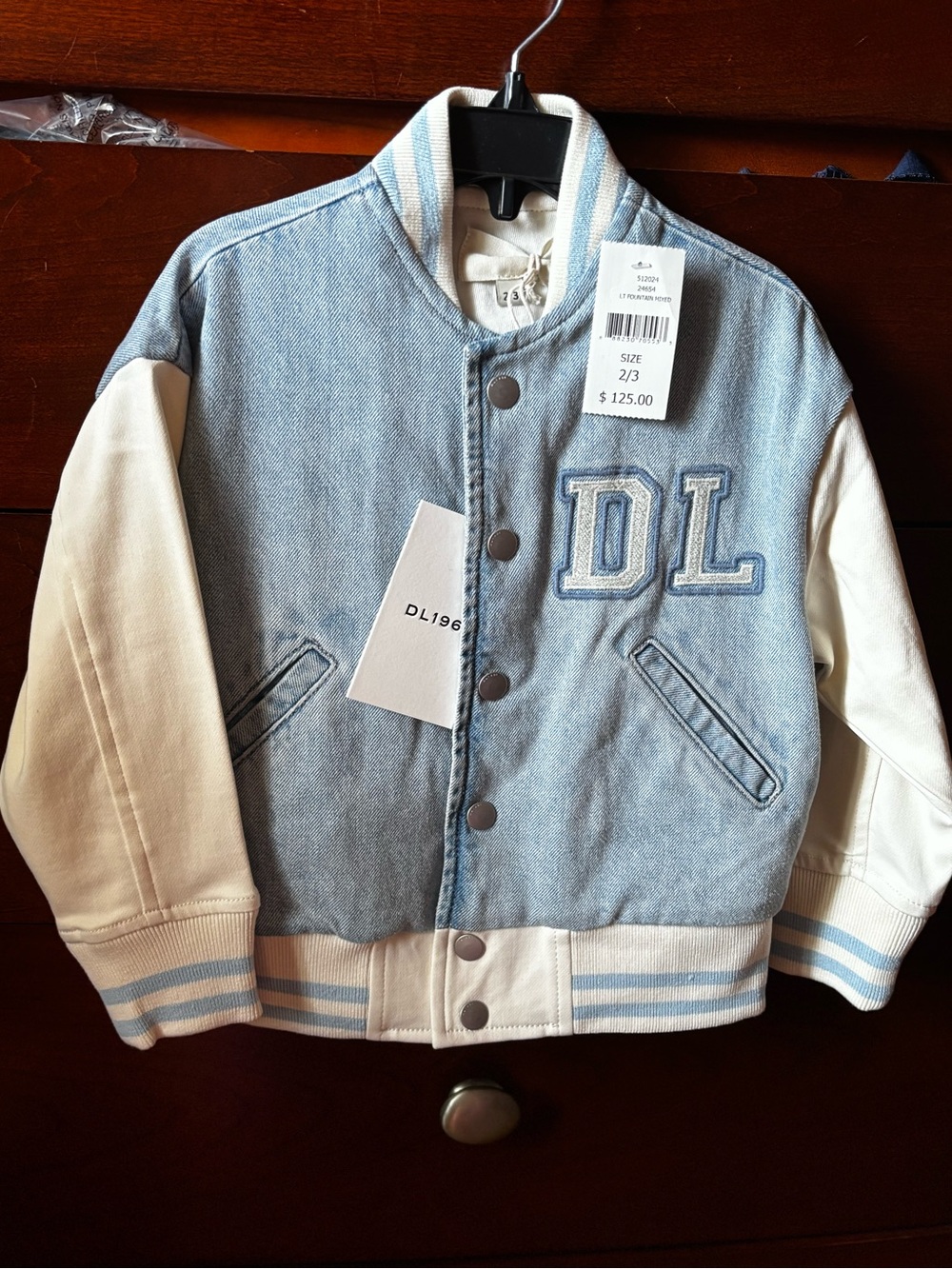 DL1961 DENIM BOMBER UNISEX JACKET NWT 2/3